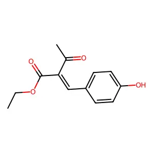 Ethyl 2-[(4-hydroxyphenyl)methylene]-3-oxobutanoate structure