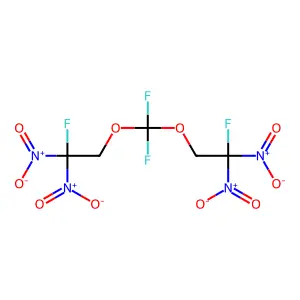 Difluoro-bis(2-fluoro-2,2-dinitroethoxy)methane structure