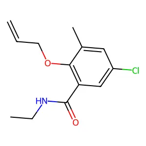 Benzamide, 5-chloro-N-ethyl-3-methyl-2-(2-propenyloxy)- structure