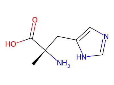 2-amino-3-(1H-imidazol-5-yl)-2-methylpropanoic acid structure