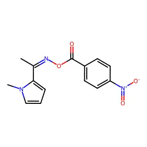 ({[1-(1-Methyl-1h-pyrrol-2-yl)ethylidene]amino}oxy)(4-nitrophenyl)methanone structure