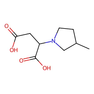 1-Pyrrolidinesuccinic acid, beta-methyl ester, DL- structure