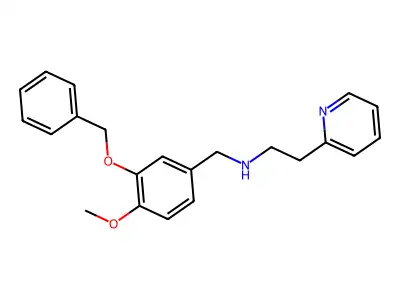 N-[(4-methoxy-3-phenylmethoxyphenyl)methyl]-2-pyridin-2-ylethanamine structure