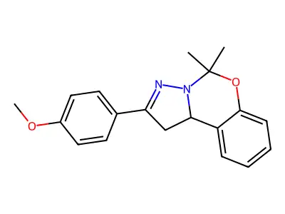 2-(4-Methoxyphenyl)-5,5-dimethyl-1,10B-dihydropyrazolo(1,5-C)(1,3)benzoxazine structure