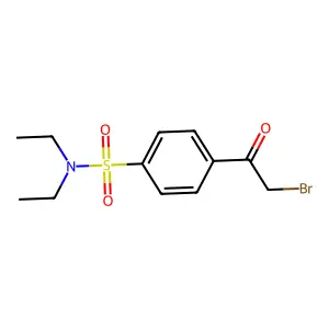 4-(2-bromoacetyl)-N,N-diethylbenzene-1-sulfonamide structure