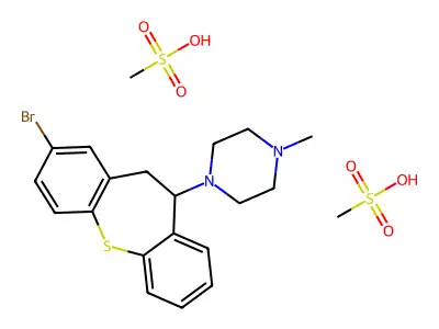 1-(2-Bromo-10,11-dihydrodibenzo(b,f)thiepin-10-yl)-4-methylpiperazine dimethanesulfonate structure