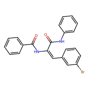 N-[(E)-3-anilino-1-(3-bromophenyl)-3-oxoprop-1-en-2-yl]benzamide structure