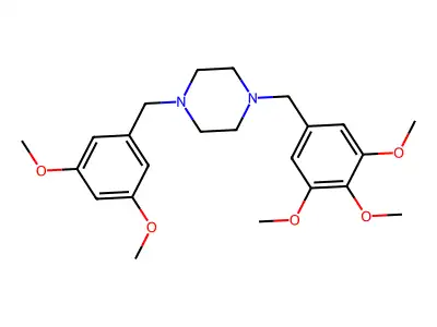 1-[(3,5-Dimethoxyphenyl)methyl]-4-[(3,4,5-trimethoxyphenyl)methyl]piperazine structure