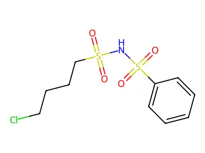 Benzenesulfonamide, N-[(4-chlorobutyl)sulfonyl]- structure