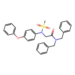 N,N-Dibenzyl-N~2~-(methanesulfonyl)-N~2~-(4-phenoxyphenyl)glycinamide structure