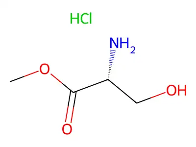 L-Serine, methyl ester, hydrochloride (1:1) structure