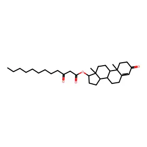 (17beta)-17-((1,3-Dioxododecyl)oxy)androst-4-en-3-one structure