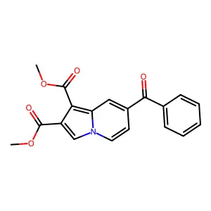 Dimethyl 7-benzoylindolizine-1,2-dicarboxylate structure