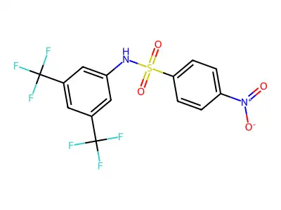 N-[3,5-bis(trifluoromethyl)phenyl]-4-nitrobenzenesulfonamide structure