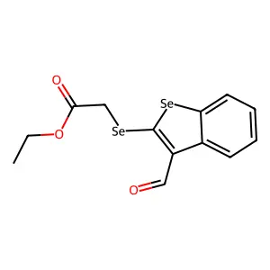 Acetic acid, 2-[(3-formylbenzo[b]selenophene-2-yl)seleno]-, ethyl ester structure