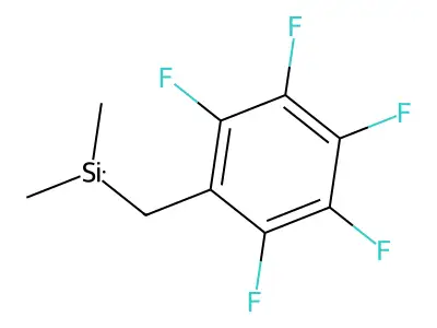 Dimethyl [(pentafluorophenyl)methyl]silane structure