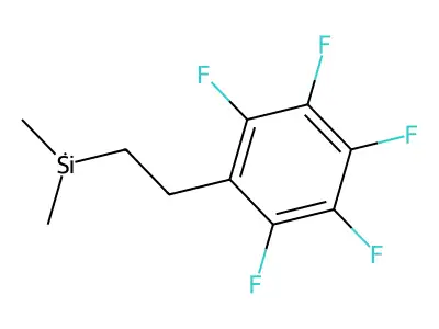 Dimethyl [2-(pentafluorophenyl)ethyl]silane structure