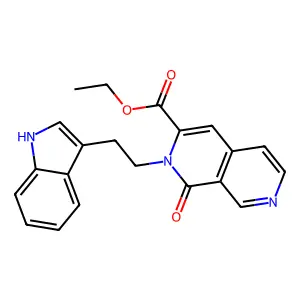 ethyl 2-[2-(1H-indol-3-yl)ethyl]-1-oxo-2,7-naphthyridine-3-carboxylate structure