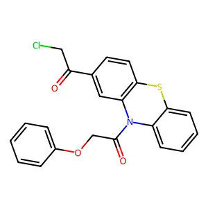 1-[2-(Chloroacetyl)-10H-phenothiazin-10-yl]-2-phenoxyethan-1-one structure