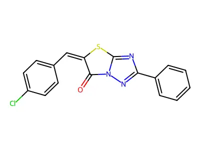 (5Z)-5-[(4-chlorophenyl)methylidene]-2-phenyl-[1,3]thiazolo[ structure