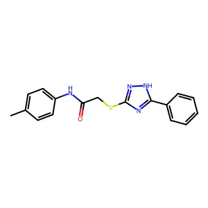 2-((3-Phenyl-1H-1,2,4-triazol-5-yl)thio)-N-(p-tolyl)acetamide structure