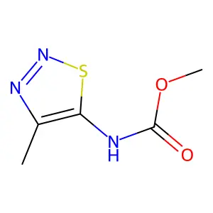 methyl N-(4-methyl-1,2,3-thiadiazol-5-yl)carbamate structure