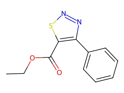 Ethyl 4-phenyl-1,2,3-thiadiazole-5-carboxylate structure