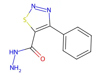 4-Phenyl-1,2,3-thiadiazole-5-carbohydrazide structure