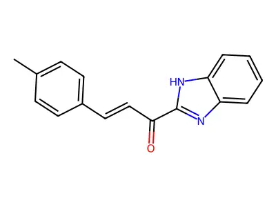1-(1H-benzimidazol-2-yl)-3-(4-methylphenyl)prop-2-en-1-one structure