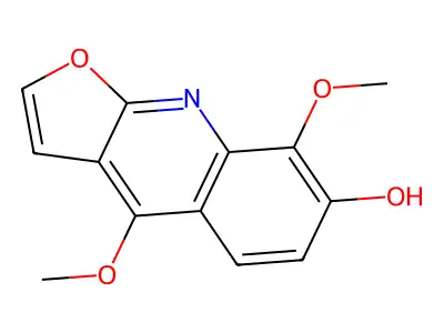 单叶芸香品碱 structure