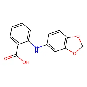2-(1,3-Benzodioxol-5-ylamino)benzoic acid structure
