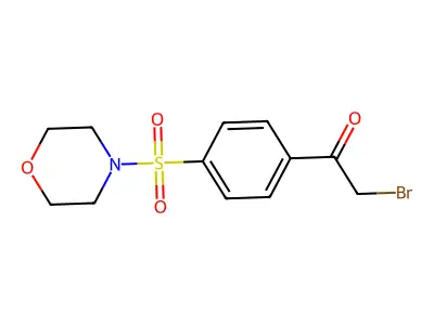 2-Bromo-1-(4-(morpholine-4-sulfonyl)phenyl)ethan-1-one structure