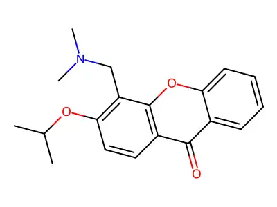 Xanthen-9-one, 4-(dimethylaminomethyl)-3-isopropoxy- structure