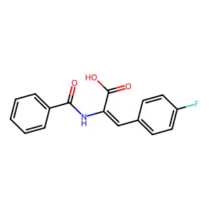 2-Propenoic acid, 2-(benzoylamino)-3-(4-fluorophenyl)- structure