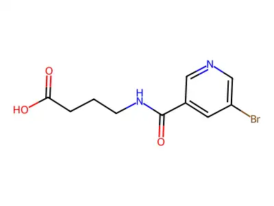 4-[(5-Bromopyridine-3-carbonyl)amino]butanoic acid structure
