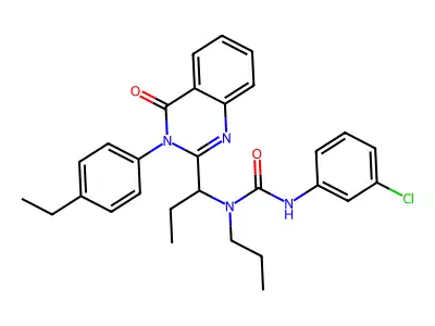N'-(3-Chlorophenyl)-N-{1-[3-(4-ethylphenyl)-4-oxo-3,4-dihydroquinazolin-2-yl]propyl}-N-propylurea structure