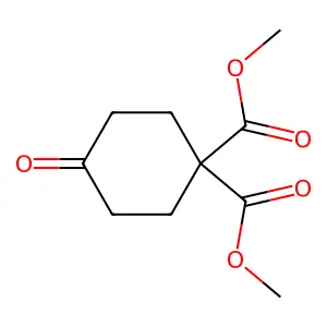 1,1-Cyclohexanedicarboxylic acid, 4-oxo-, dimethyl ester structure