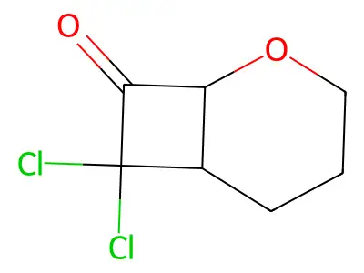 5,5-Dichloroperhydrocyclobuta[b]pyran-6-one structure