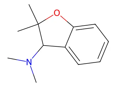 N,N,2,2-Tetramethyl-2,3-dihydro-1-benzofuran-3-amine structure