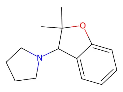 Pyrrolidine, 1-(2,3-dihydro-2,2-dimethyl-3-benzofuranyl)- structure