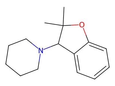 Piperidine, 1-(2,3-dihydro-2,2-dimethyl-3-benzofuranyl)- structure