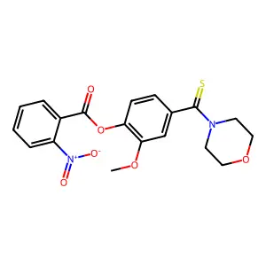 2-Methoxy-4-(4-morpholinylcarbonothioyl)phenyl 2-nitrobenzoate structure