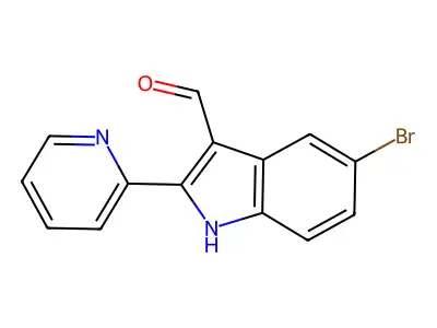 5-Bromo-2-(pyridin-2-yl)-1H-indole-3-carbaldehyde structure