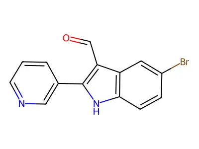 5-Bromo-2-(pyridin-3-yl)-1H-indole-3-carbaldehyde structure