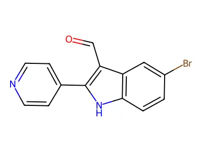 5-Bromo-2-(pyridin-4-yl)-1H-indole-3-carbaldehyde structure