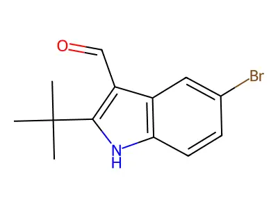 5-bromo-2-tert-butyl-1H-indole-3-carbaldehyde structure