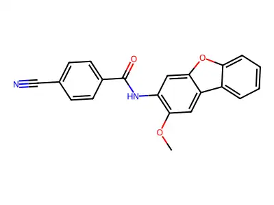 4-Cyano-N-(2-methoxydibenzo[b,d]furan-3-yl)benzamide structure