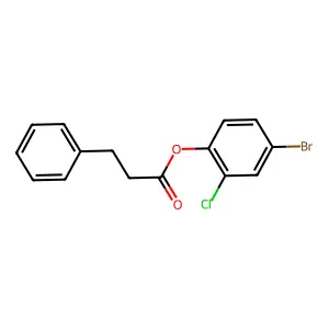 4-Bromo-2-chlorophenyl 3-phenylpropanoate structure
