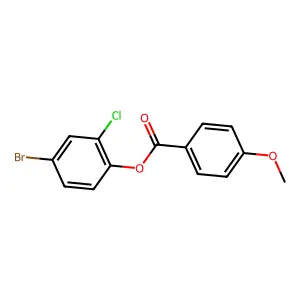 4-Bromo-2-chlorophenyl 4-methoxybenzoate structure