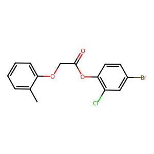 4-Bromo-2-chlorophenyl (2-methylphenoxy)acetate structure